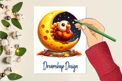 Autumn Cute Turkey Clipart Bundle - CraftNest - Digital Crafting and Art