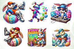 Hip Hop Bunny Easter Day Clipart Bundle - CraftNest - Digital Crafting and Art