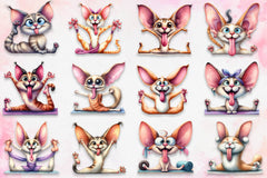 Cute Yoga Cat Clipart Bundle - CraftNest - Digital Crafting and Art