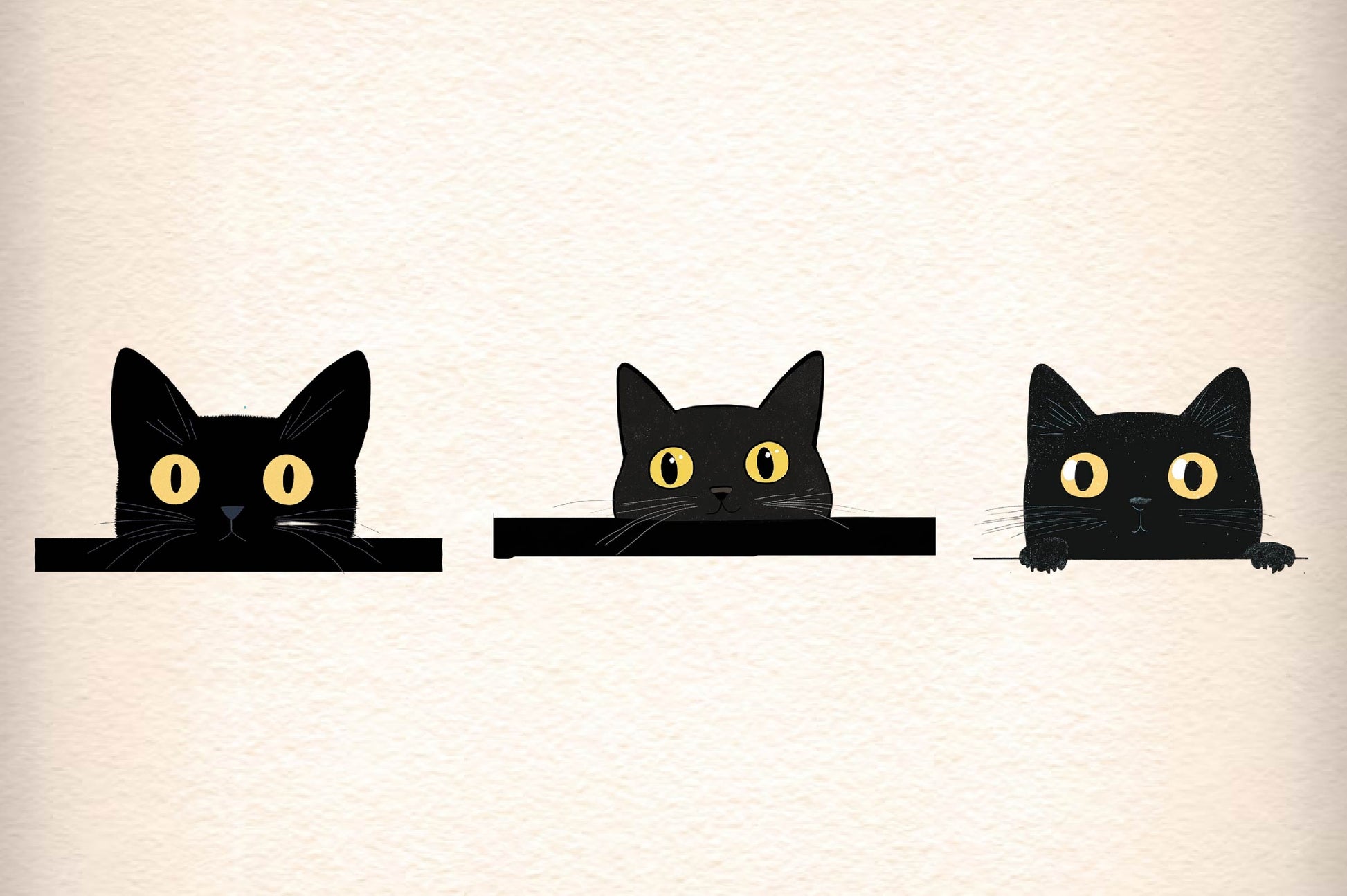 Black Cat Peeking Graphics Clipart Bundle - CraftNest - Digital Crafting and Art