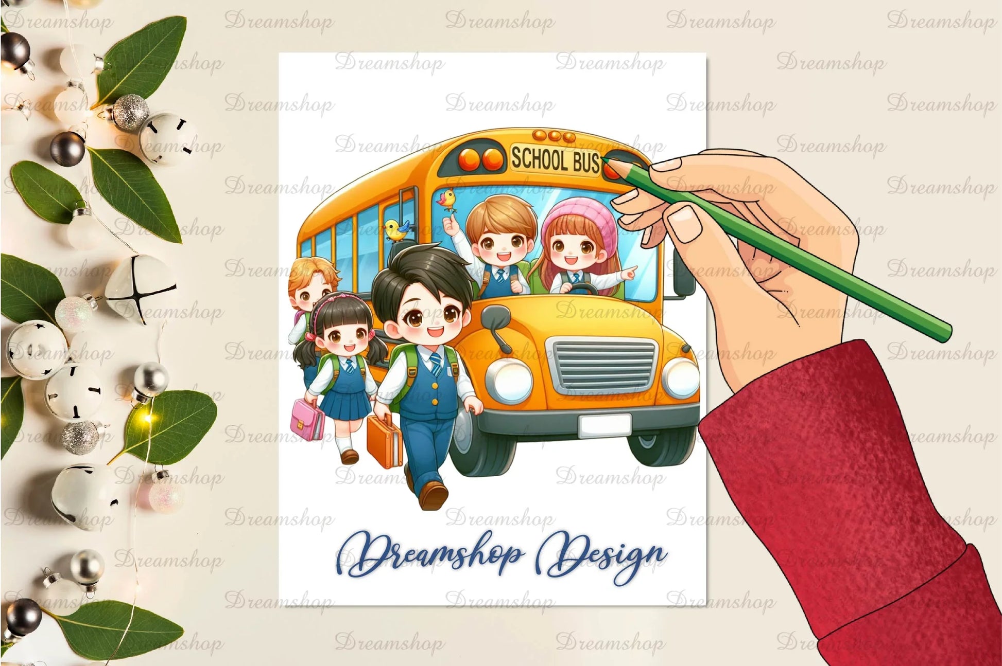 Children Riding On The School Bus Clipart Bundle - CraftNest - Digital Crafting and Art