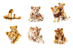Lioness & Cub Clipart Bundle - CraftNest - Digital Crafting and Art
