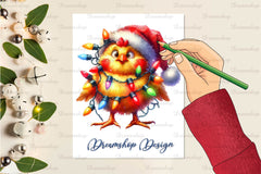 Cute Christmas Funny Chicken Clipart Bundle - CraftNest - Digital Crafting and Art