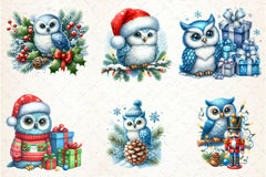 Christmas Owl Clipart Bundle - CraftNest - Digital Crafting and Art