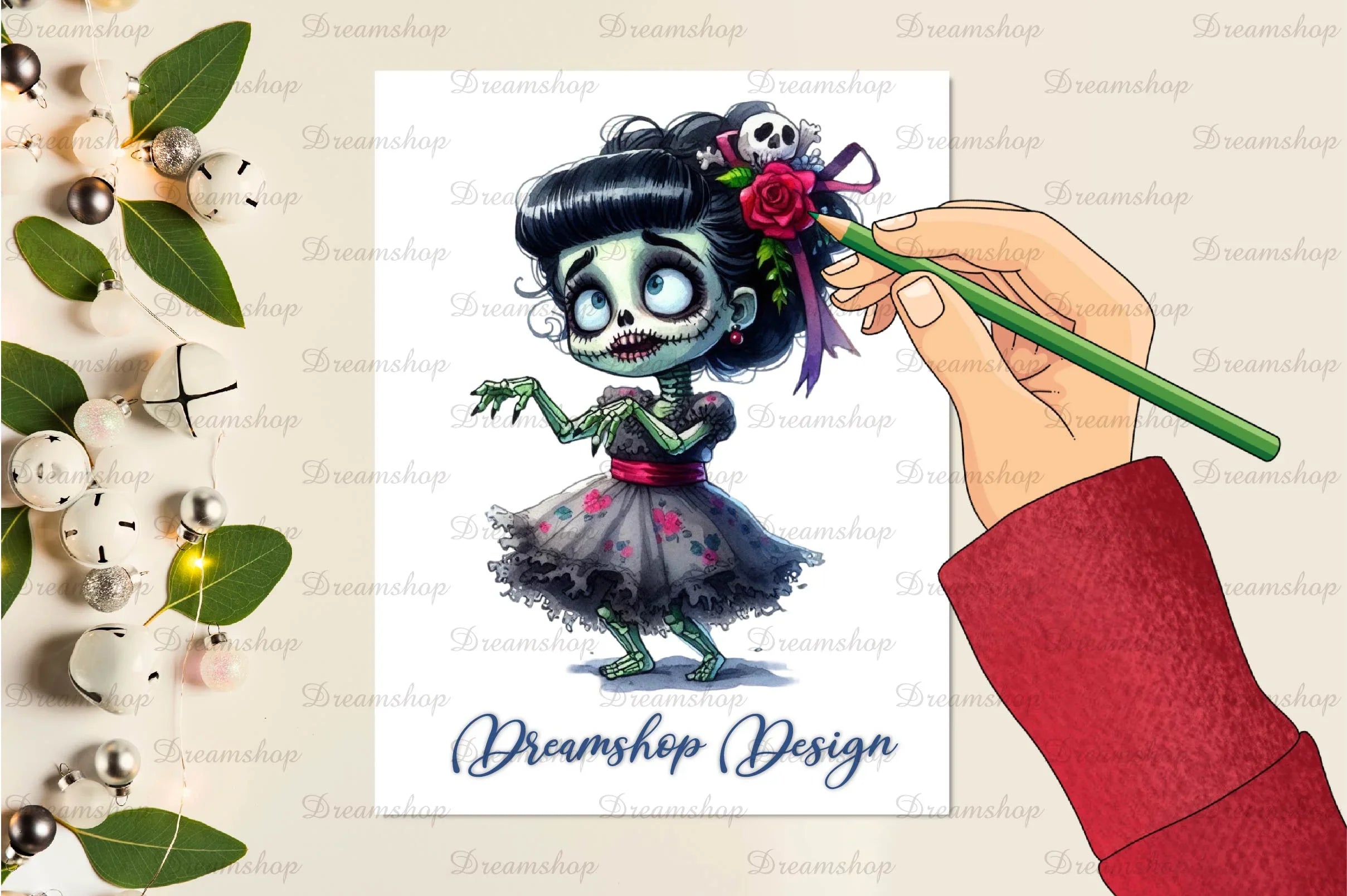 Halloween Undead Girl Clipart Bundle - CraftNest - Digital Crafting and Art