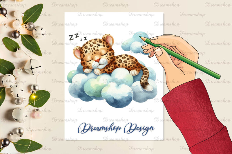 Lovely Baby Animal Sleeping Clipart Bundle - CraftNest - Digital Crafting and Art