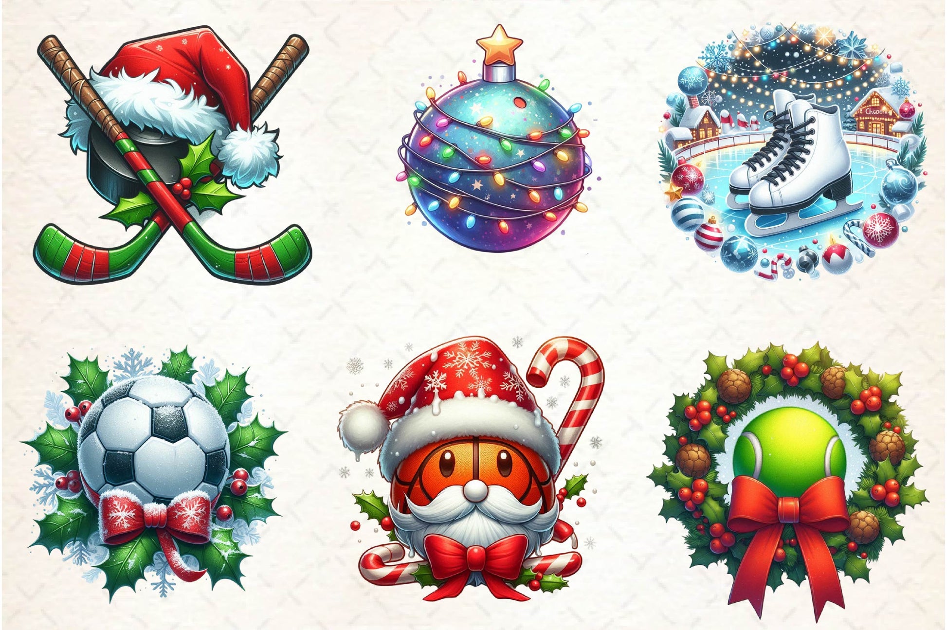 Christmas Sport Balls Clipart Bundle - CraftNest - Digital Crafting and Art