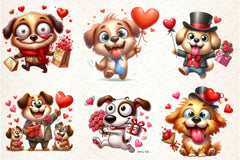 Funny Valentine Dog Clipart Bundle - CraftNest - Digital Crafting and Art