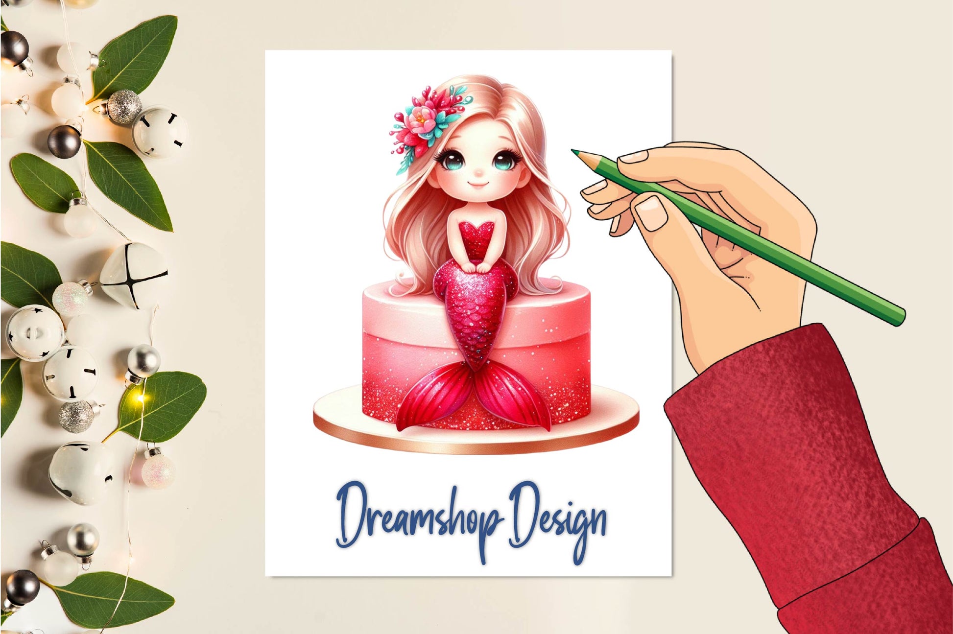 Mermaid Birthday Mermaids Clipart Bundle - CraftNest - Digital Crafting and Art
