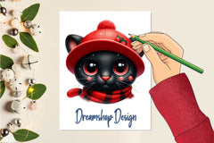 Panther Cute Black Cat Clipart Bundle - CraftNest - Digital Crafting and Art