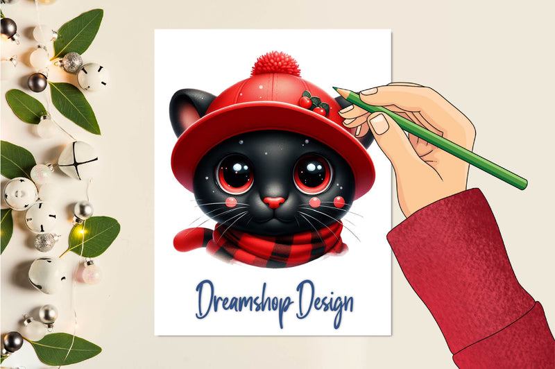 Panther Cute Black Cat Clipart Bundle - CraftNest - Digital Crafting and Art