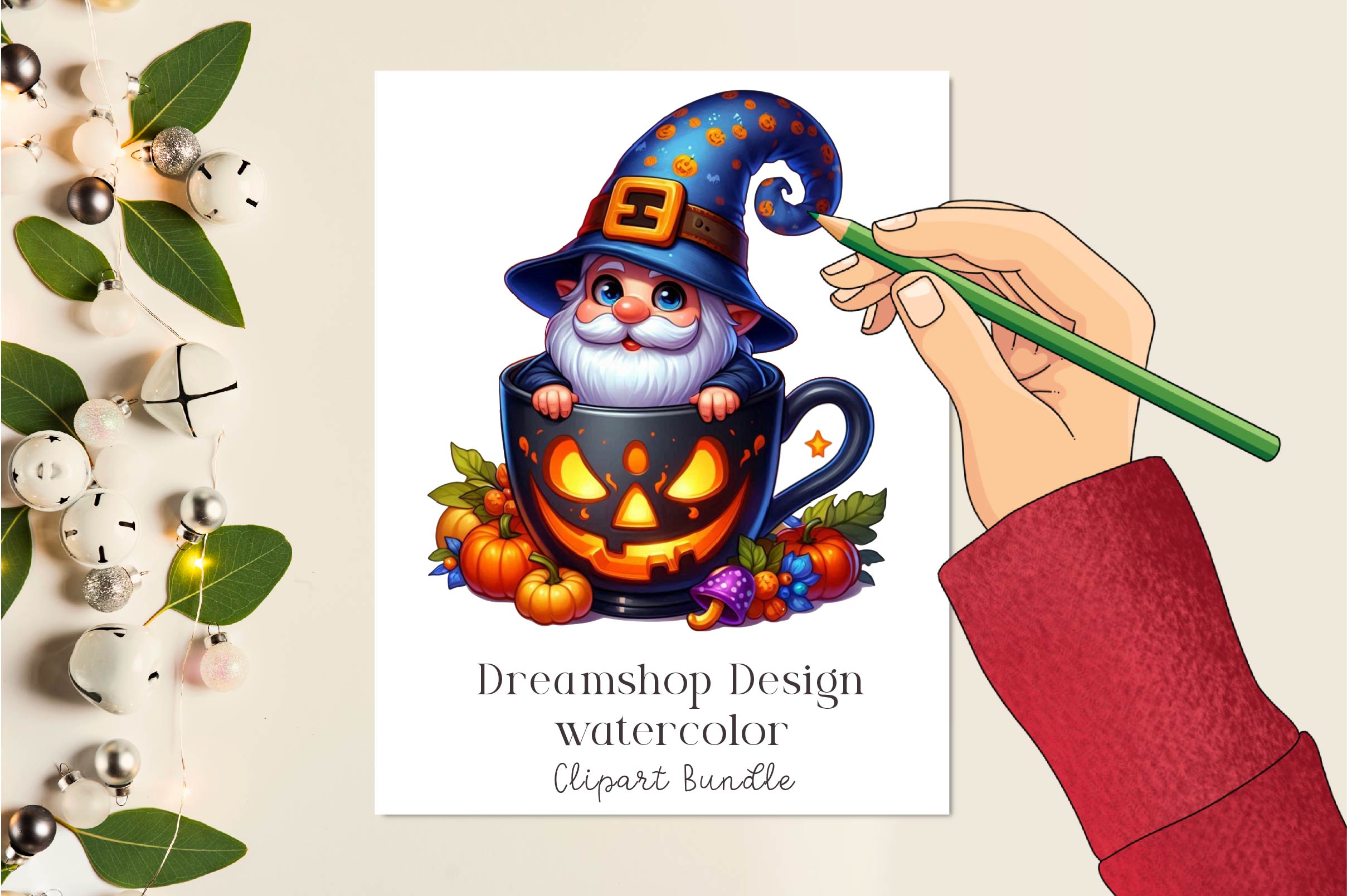 Halloween Cocoa Gnome Clipart Bundle - CraftNest - Digital Crafting and Art