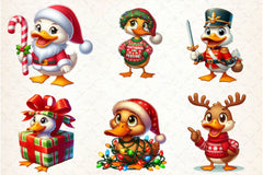 Funny Christmas Duck Clipart Bundle - CraftNest - Digital Crafting and Art