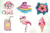 Pink Summer Clipart Bundle 1