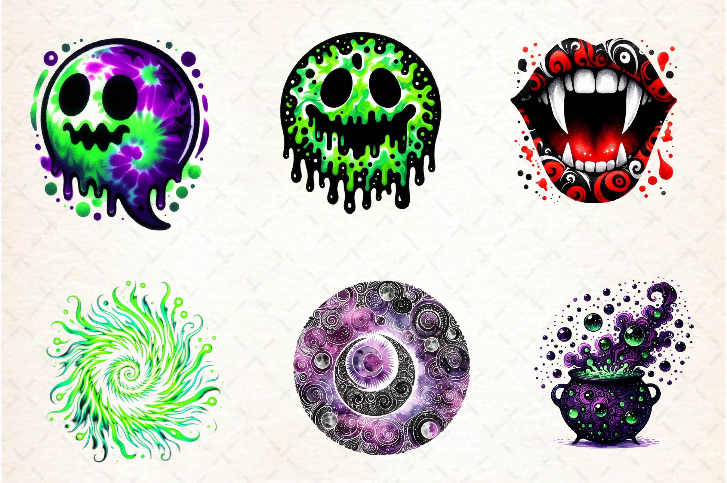 Halloween Tie Dye Clipart Bundle - CraftNest - Digital Crafting and Art