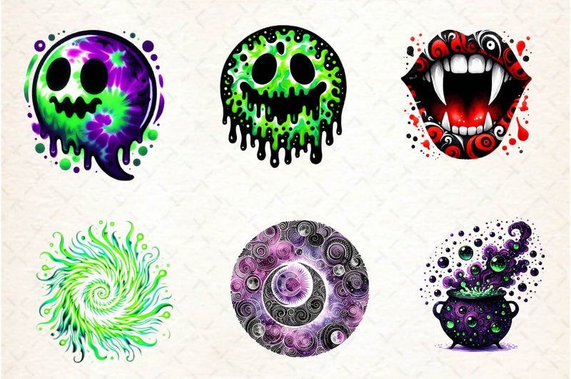 Halloween Tie Dye Clipart Bundle - CraftNest - Digital Crafting and Art