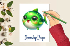 Cute Tuna Fish Clipart Bundle - CraftNest - Digital Crafting and Art