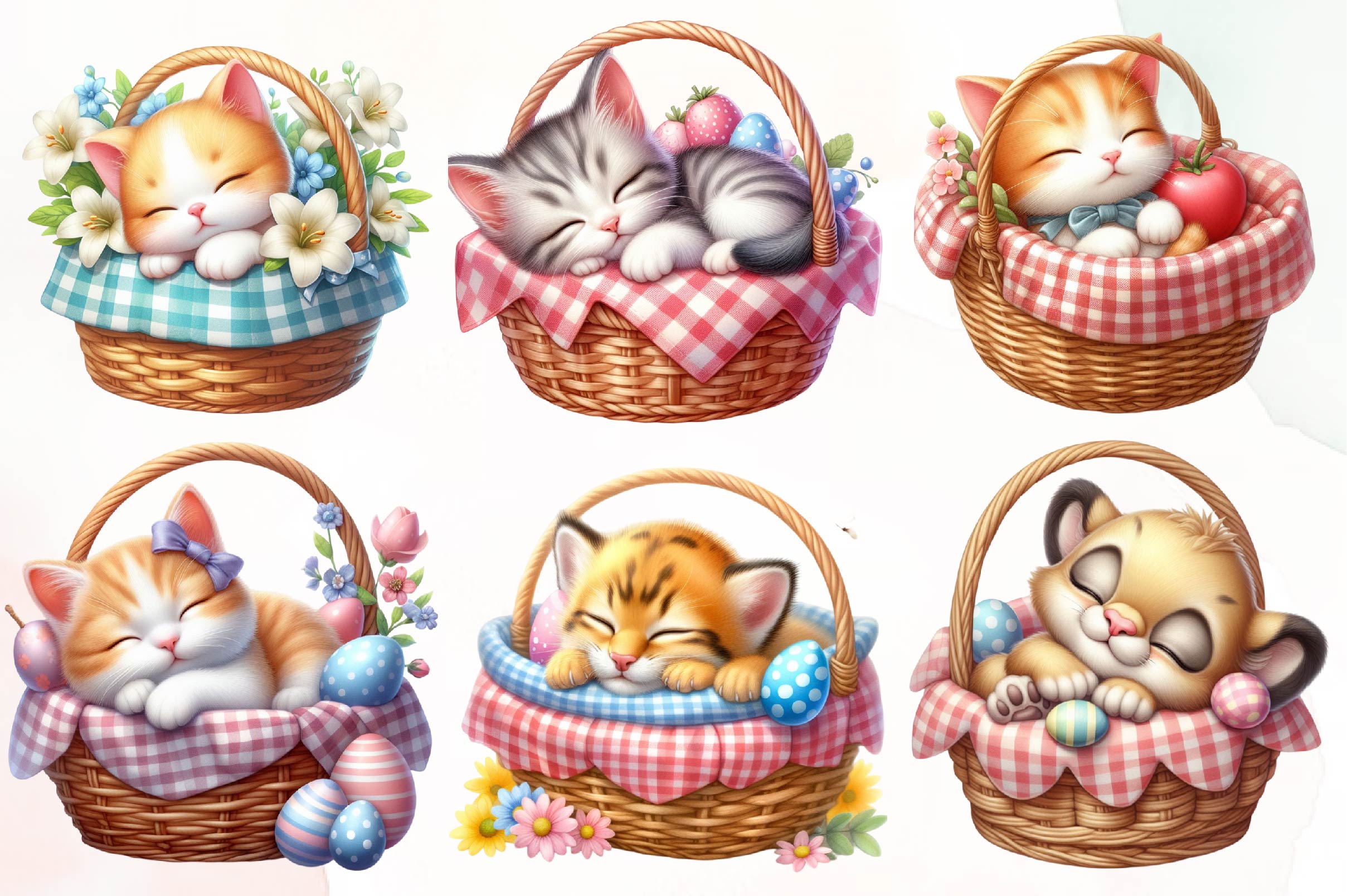 Easter Kitty Clipart Bundle - CraftNest - Digital Crafting and Art