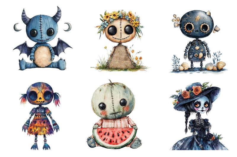 Summer Gothic Voodoo Doll Clipart Bundle - CraftNest - Digital Crafting and Art