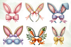 Easter Bunny Ear Coquette Bow Clipart Bundle - CraftNest - Digital Crafting and Art