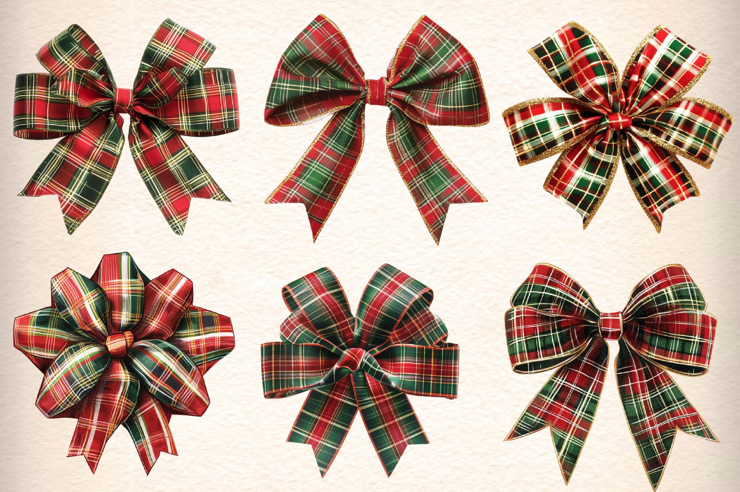 Christmas Present Bow Clipart Bundle - CraftNest - Digital Crafting and Art