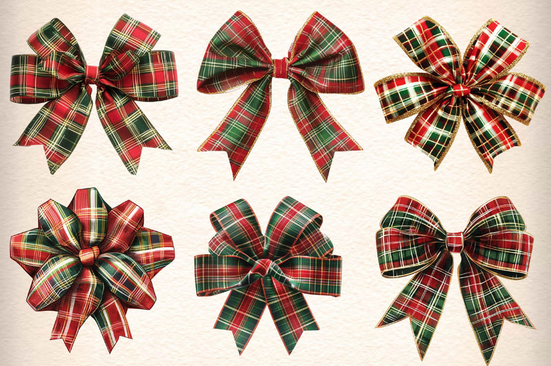 Christmas Present Bow Clipart Bundle - CraftNest - Digital Crafting and Art