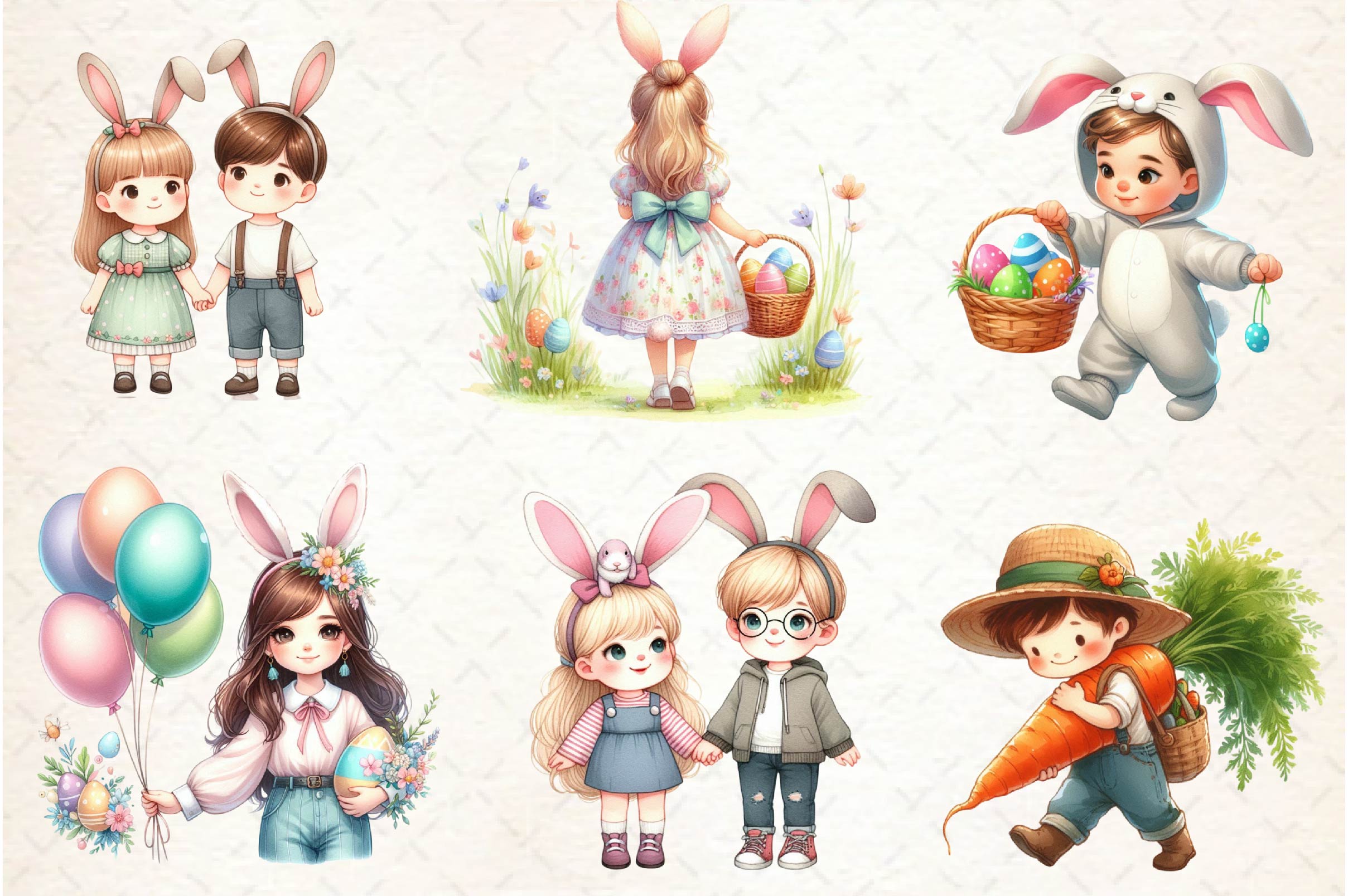 Easter Day Character Clipart Bundle - CraftNest - Digital Crafting and Art