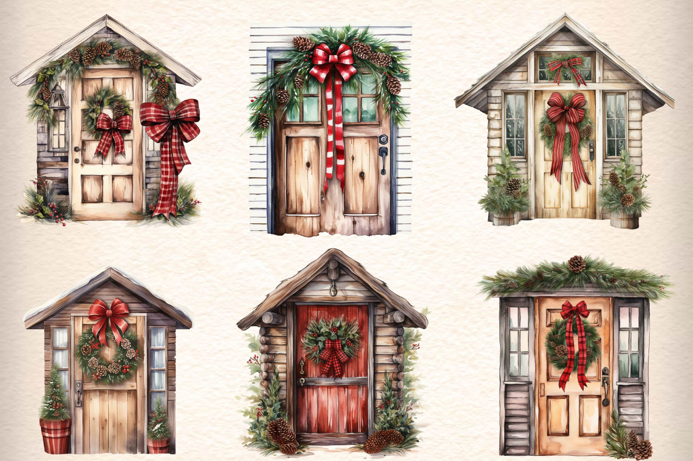 Christmas Cozy Window Clipart Bundle - CraftNest - Digital Crafting and Art