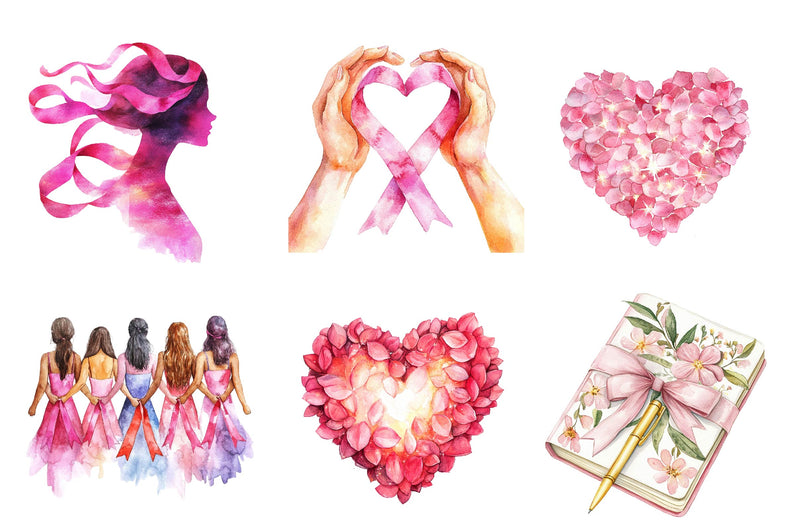 World Breast Cancer Day Clipart Bundle - CraftNest - Digital Crafting and Art