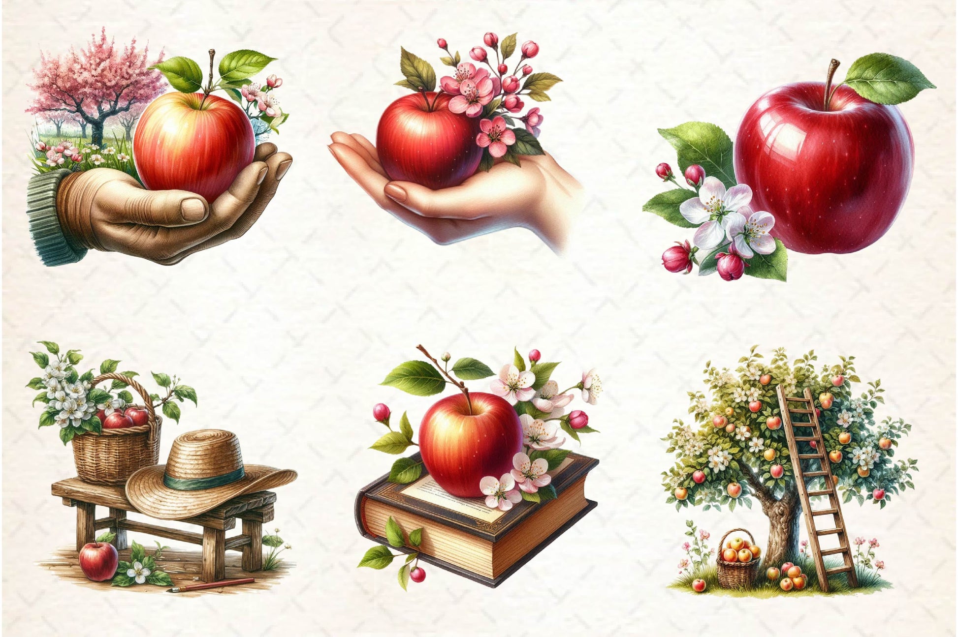 Spring Apple Harvest Clipart Bundle - CraftNest - Digital Crafting and Art