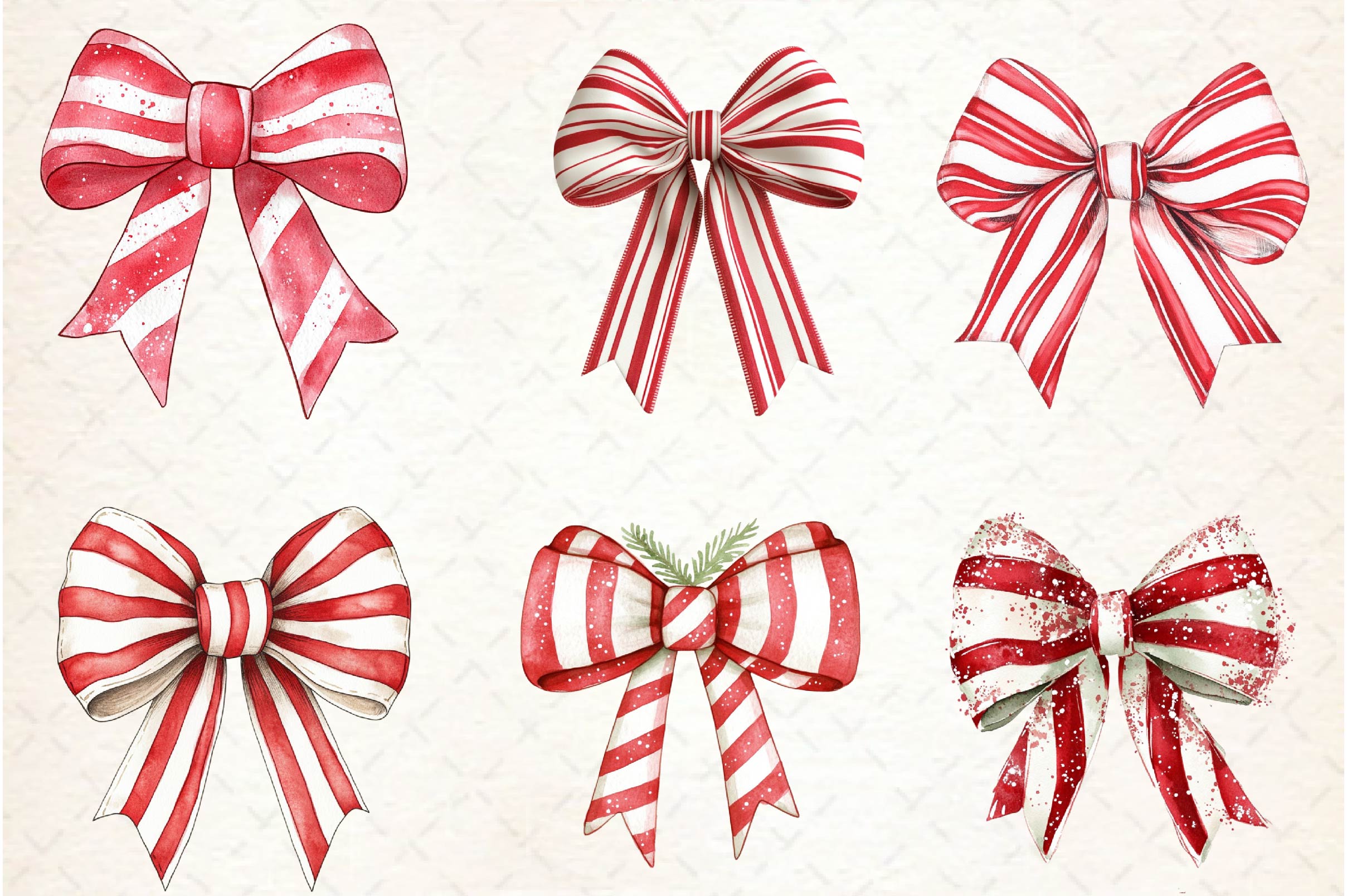 Cute Christmas Tree Cake Bow Clipart Bundle - CraftNest - Digital Crafting and Art