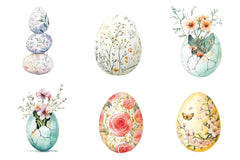 Floral Easter Egg Clipart Bundle - CraftNest - Digital Crafting and Art