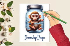 Animals Inside A Mason Jar Clipart Bundle - CraftNest - Digital Crafting and Art