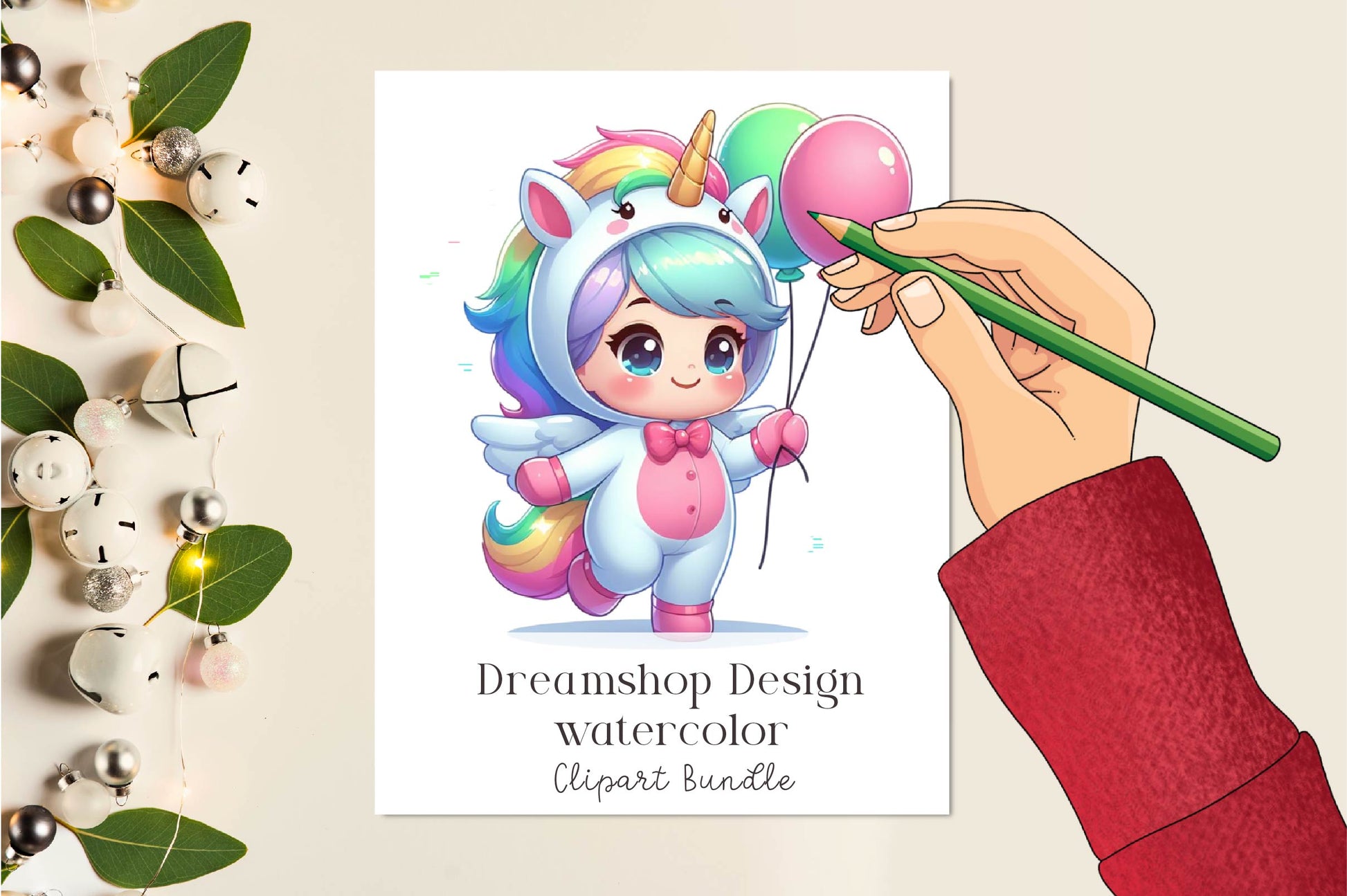 Little Unicorn Girls Clipart Bundle - CraftNest - Digital Crafting and Art