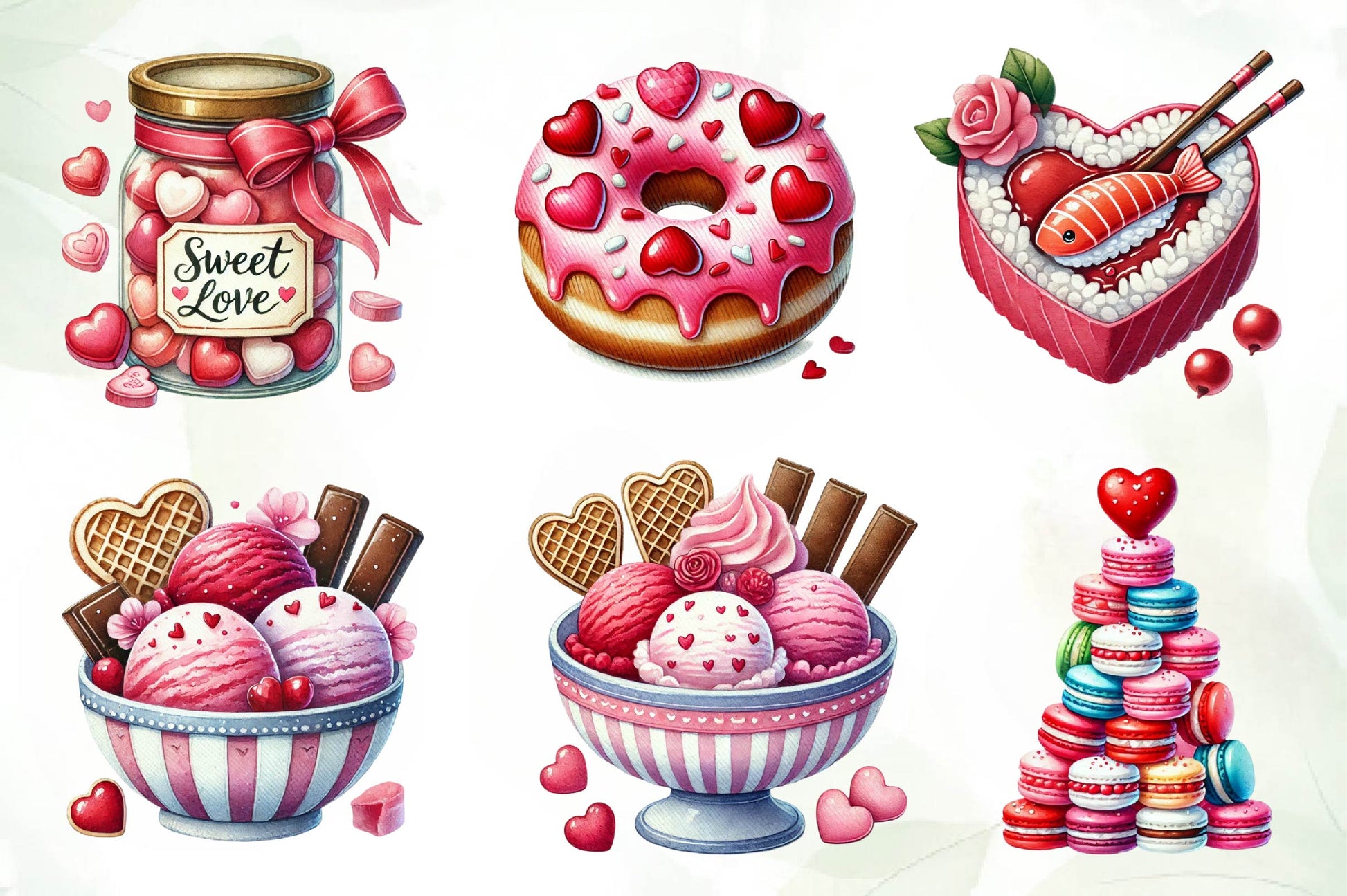 Valentine'S Day Food Clipart Bundle 1 - CraftNest - Digital Crafting and Art