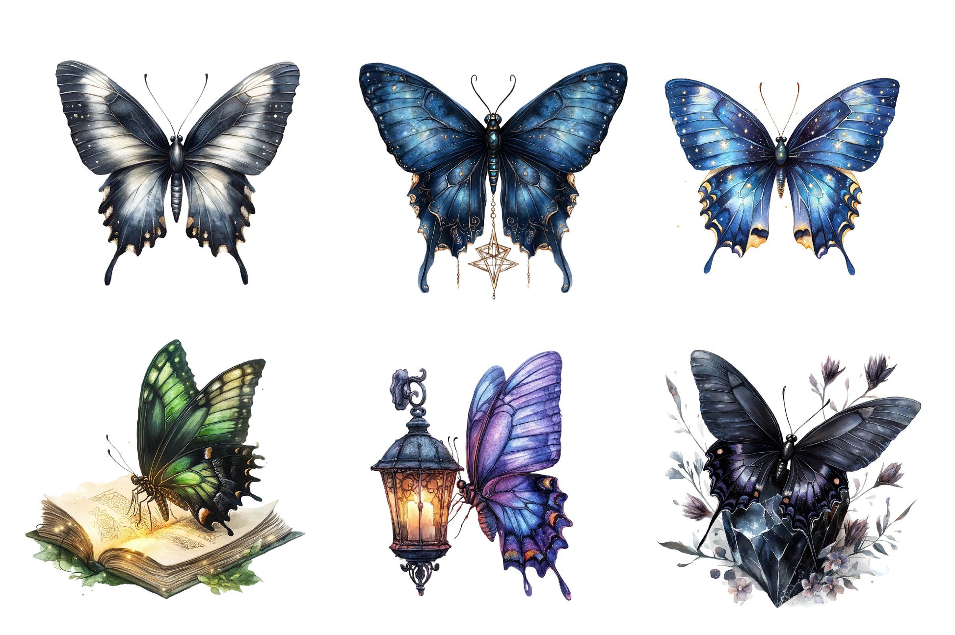 Gothic Spring Butterfly Clipart Bundle - CraftNest - Digital Crafting and Art