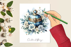 Blue And Ivory Treasures Clipart Bundle - CraftNest - Digital Crafting and Art