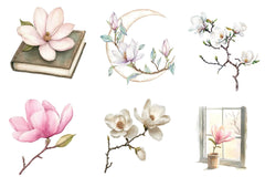 Magnolias Spring Flowers Clipart Bundle - CraftNest - Digital Crafting and Art
