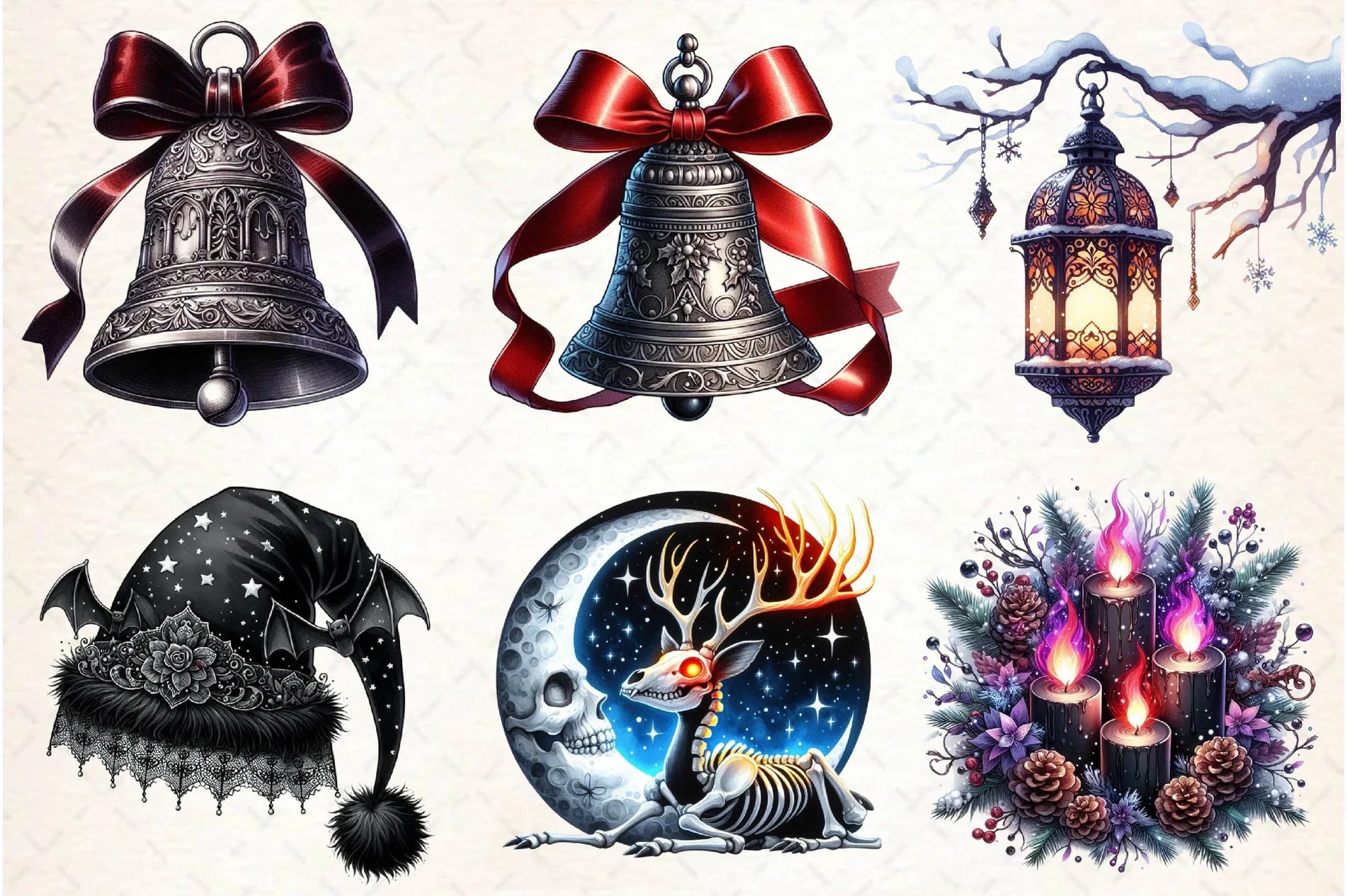 Mystical Gothic Christmas Clipart Bundle - CraftNest - Digital Crafting and Art