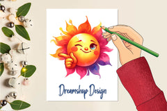 Summer Sun Cute Sun Clipart Bundle - CraftNest - Digital Crafting and Art