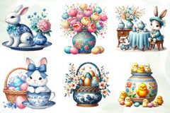 Chinoiserie Easter Clipart Bundle 2 - CraftNest - Digital Crafting and Art