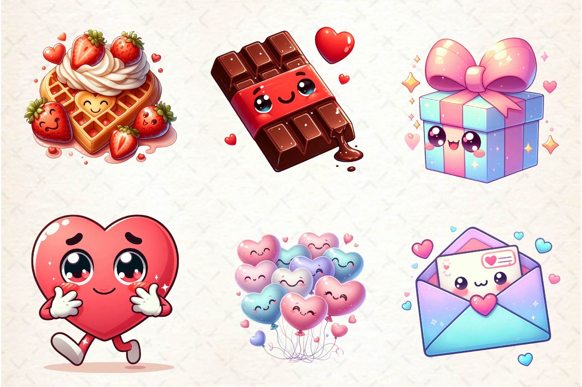 Kawaii Valentine's Day Clipart Bundle - CraftNest - Digital Crafting and Art