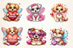 Valentine Fairy Dogs Clipart Bundle - CraftNest - Digital Crafting and Art