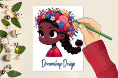 Adorable Afro Baby Girl Clipart Bundle - CraftNest - Digital Crafting and Art