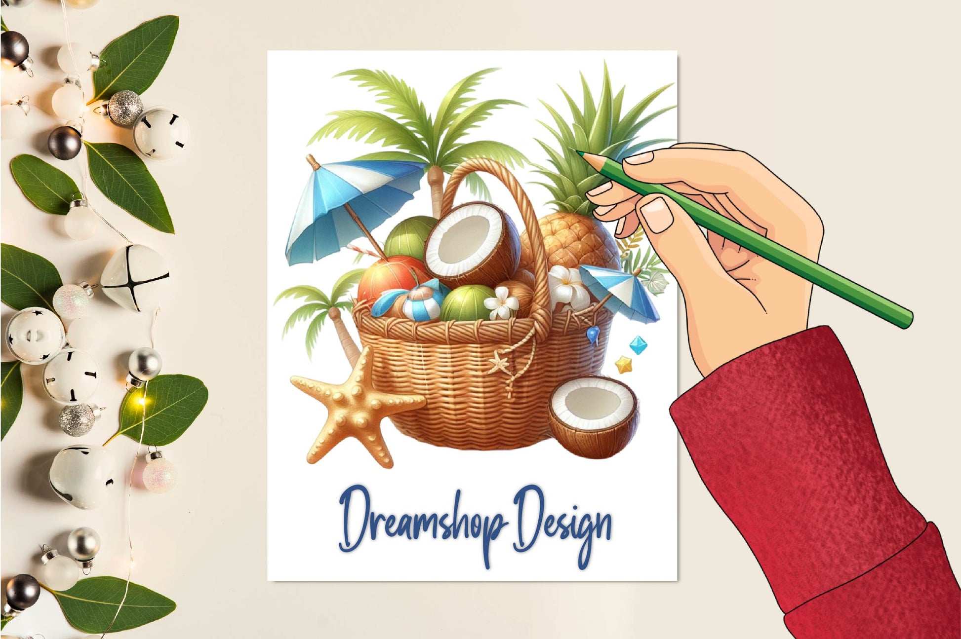 Summer Coconut Clipart Bundle - CraftNest - Digital Crafting and Art