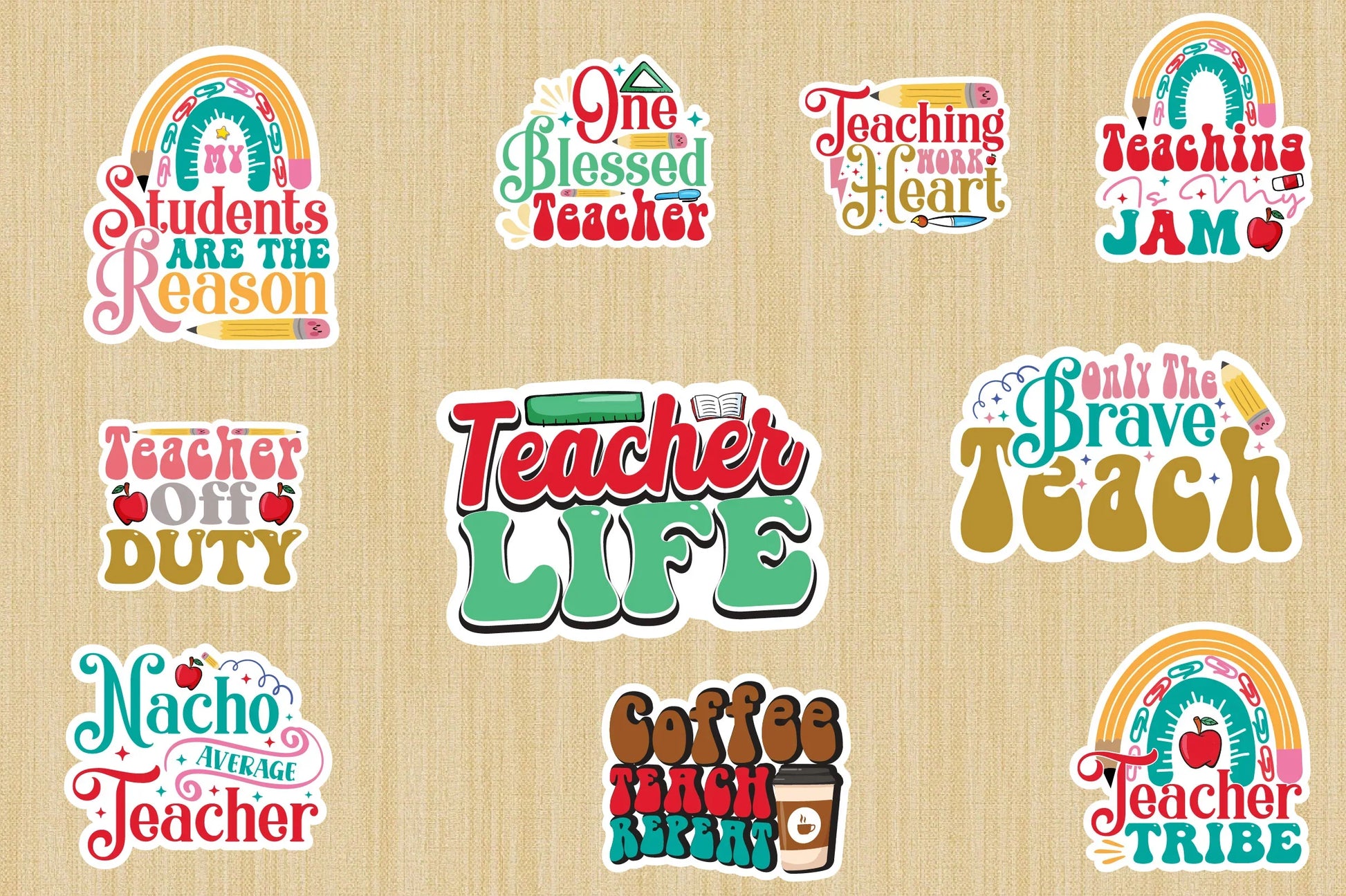 Teacher Sticker Bundle - CraftNest - Digital Crafting and Art