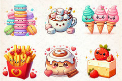 Cute Junk Food Clipart Bundle - CraftNest - Digital Crafting and Art