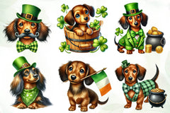 St Patricks Day Dachshund Dog Clipart Bundle - CraftNest - Digital Crafting and Art