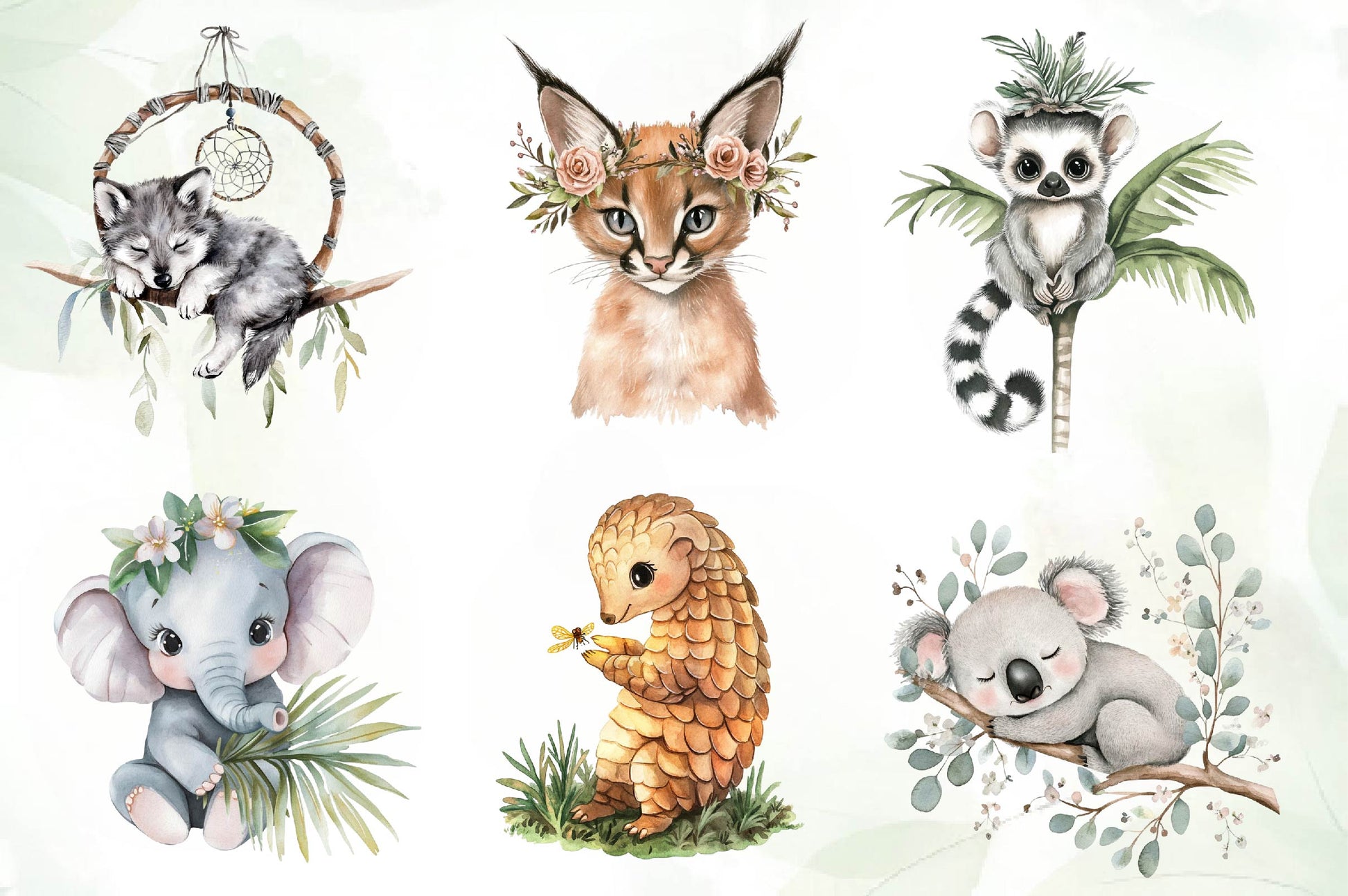 Boho Jungle Animals Summer Design Clipart Bundle - CraftNest - Digital Crafting and Art