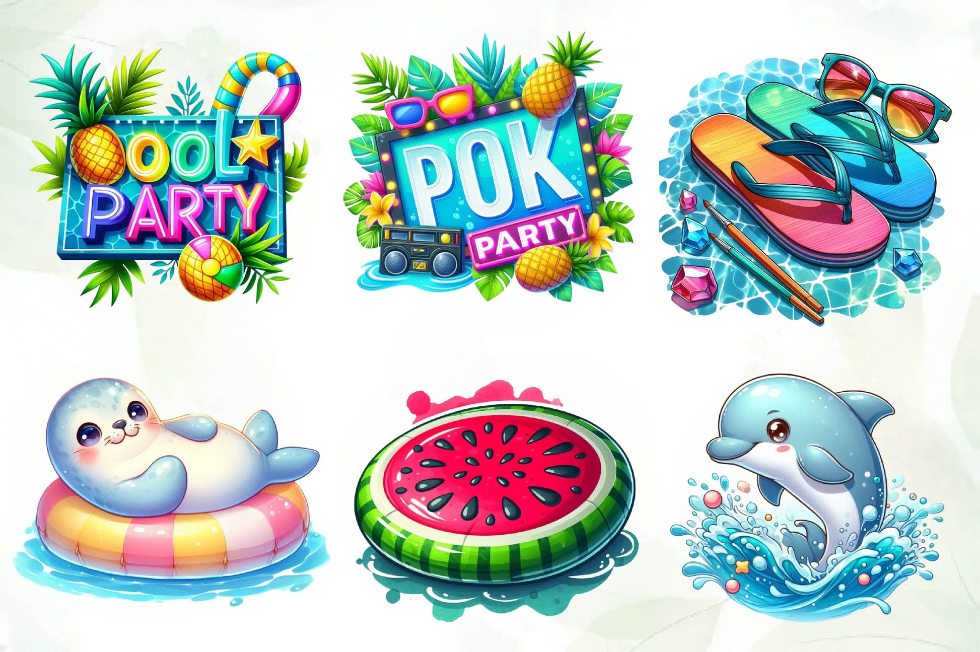Pool Party Clipart Bundle - CraftNest - Digital Crafting and Art